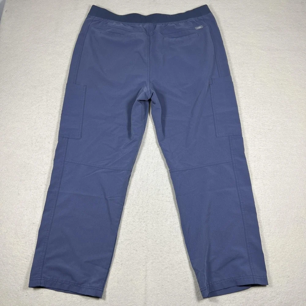 FIGS Axim Technical Collection Scrub Pants Mens XXL Short Blue Cargo‎ Medical